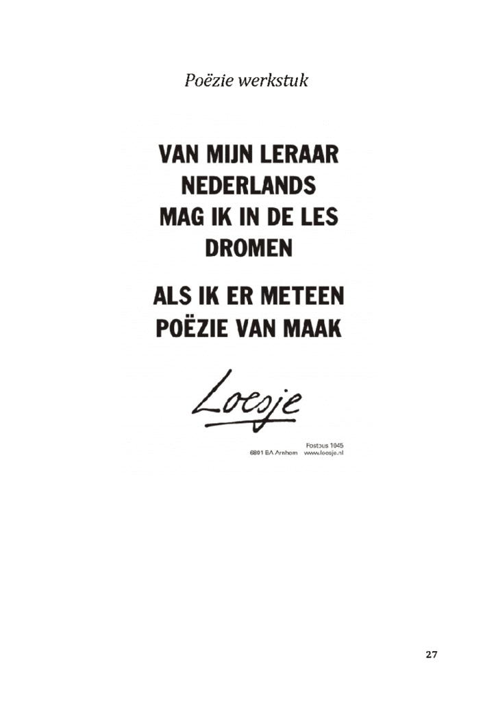 Zelf gedichten schrijven